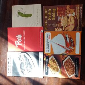Bundle of very old cookbooks